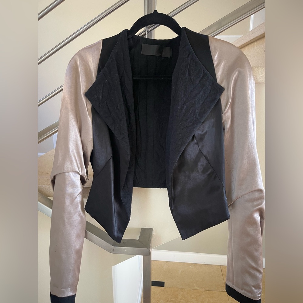 Vintage Stylish Black and Cream Women's Jacket